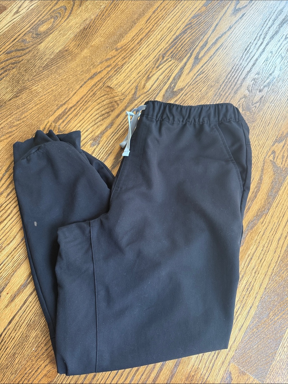 Figs Women's Black Track Pants with Drawstring